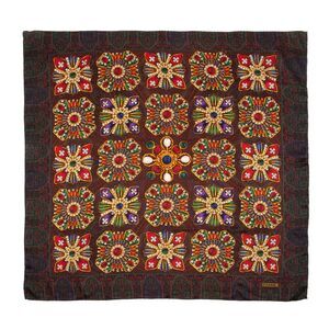 Chanel Vintage Silk Gripoix Jewel 90cm Scarf